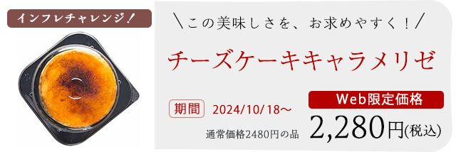 お試し特価 チーズケーキキャラメリゼ